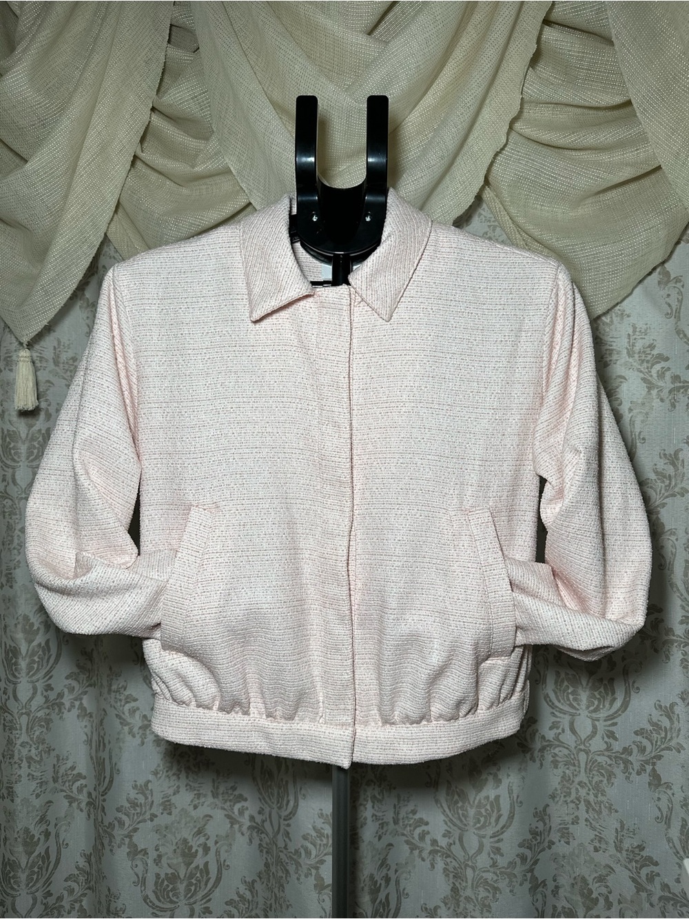 Nine West Light Pink Textured Jacket
